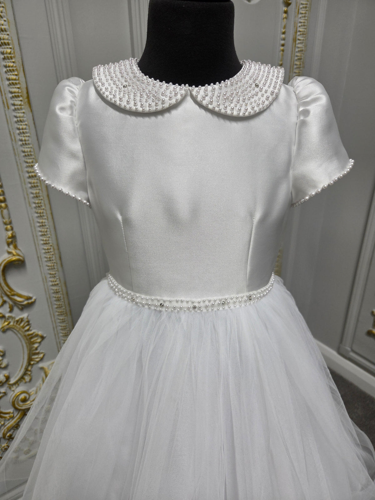 Isabella Girls White Communion Dress IS27496 EXCLUSIVE TO KINDLE