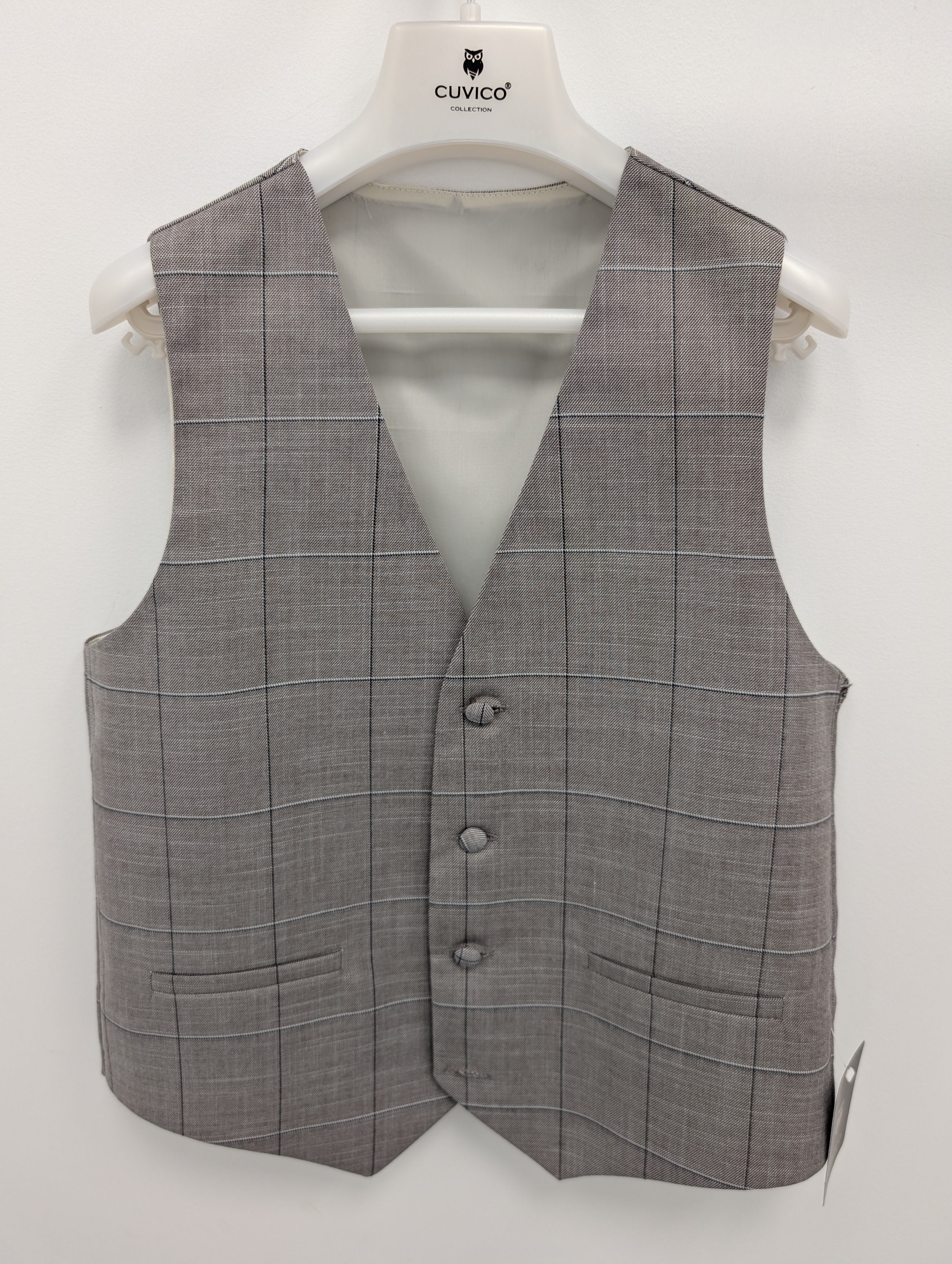 Cuvico Boys Light Brown Cheque Blazer