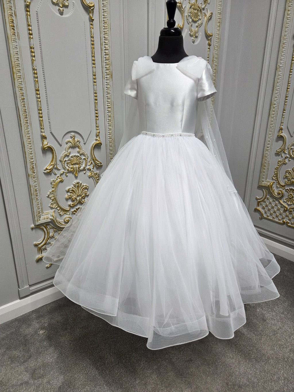 Isabella Girls White Communion Dress IS27500 EXCLUSIVE TO KINDLE