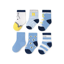 Load image into Gallery viewer, SUMMER SALE Mayoral Set of 6 newborn socks boy
