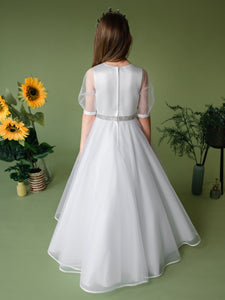 Linzi Jay Girls White Communion Dress:- Skylar