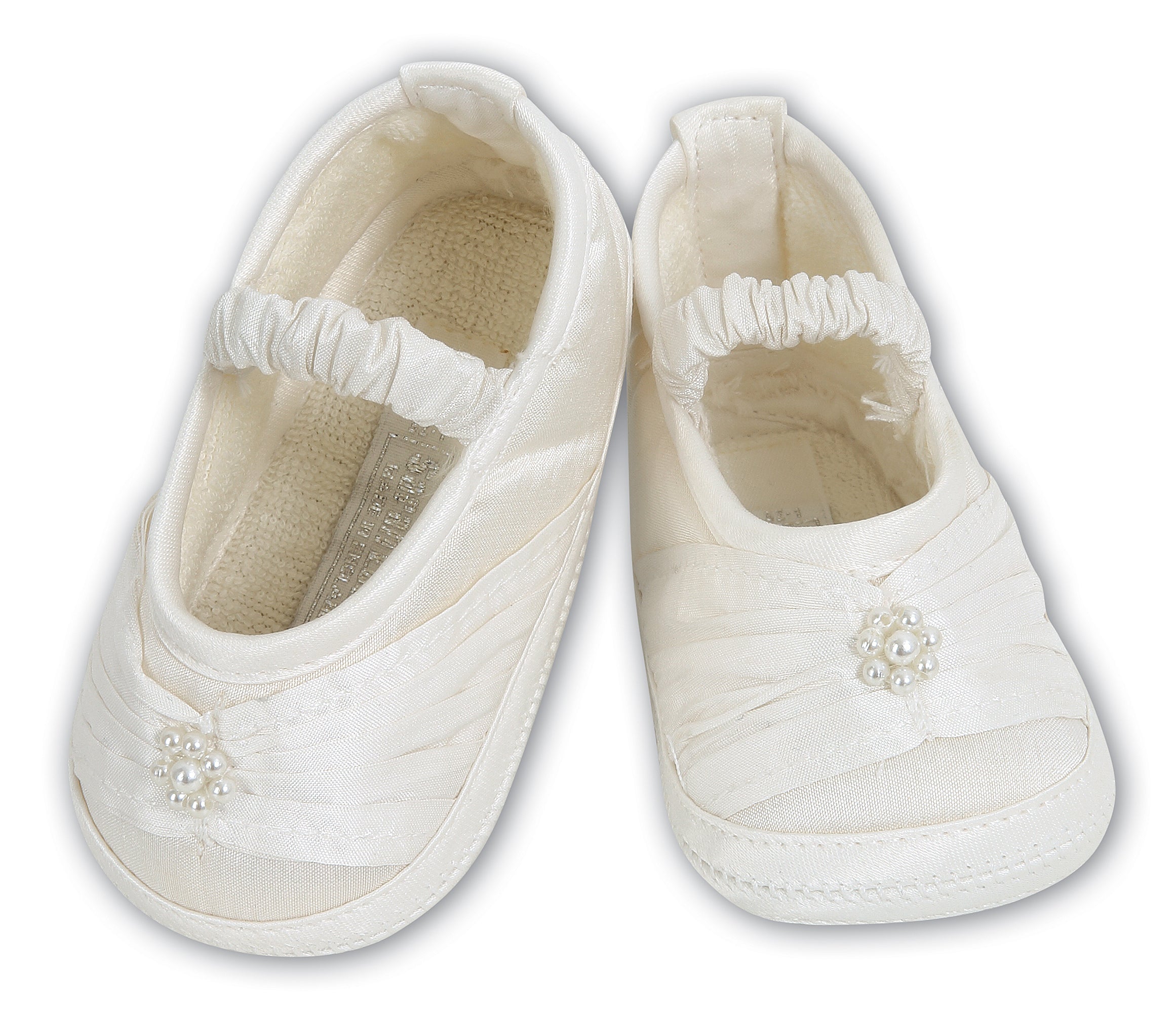 Sarah Louise Girls Christening Shoes - Ivory
