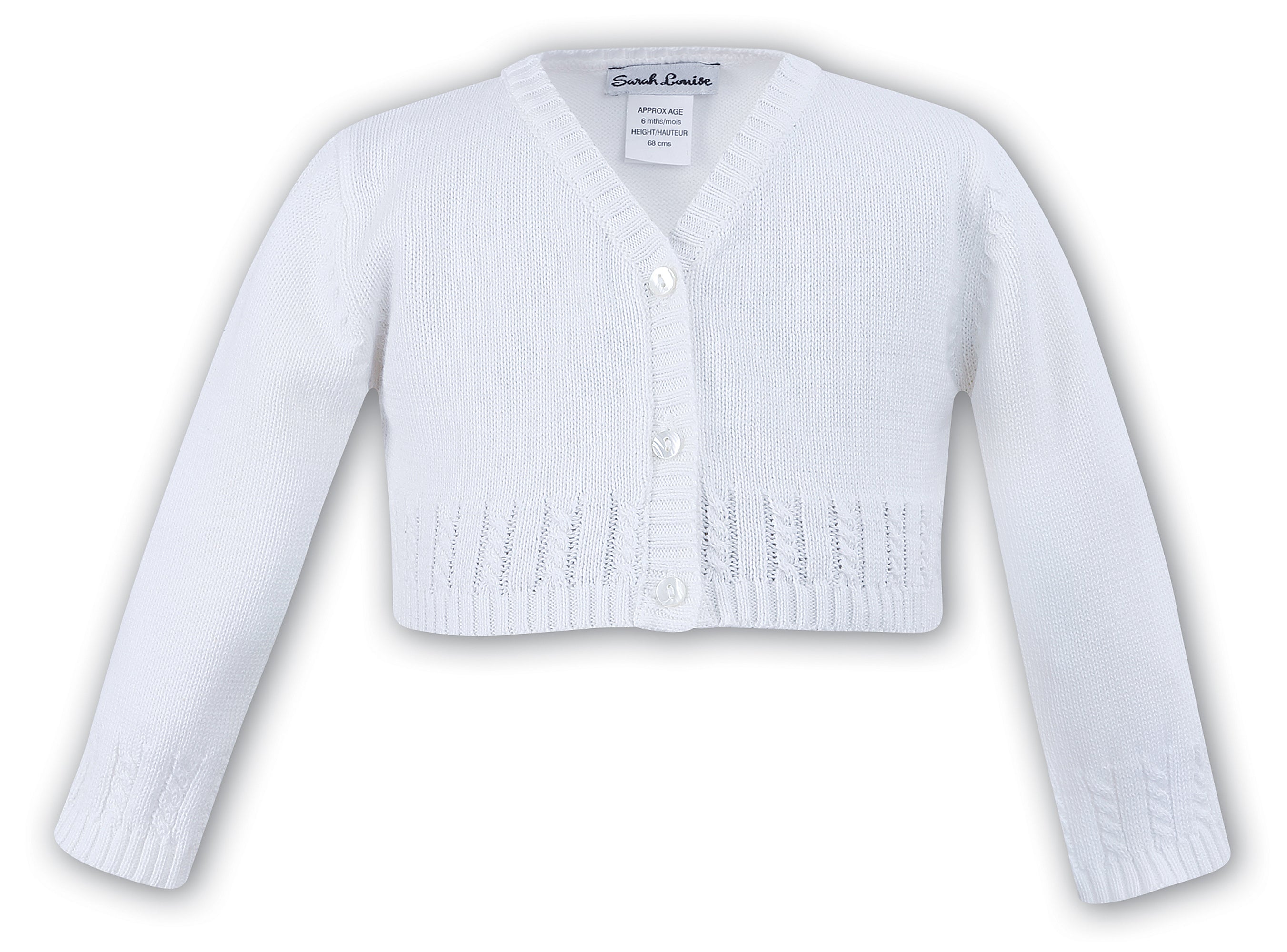 Sarah Louise Christening Cardigan - White