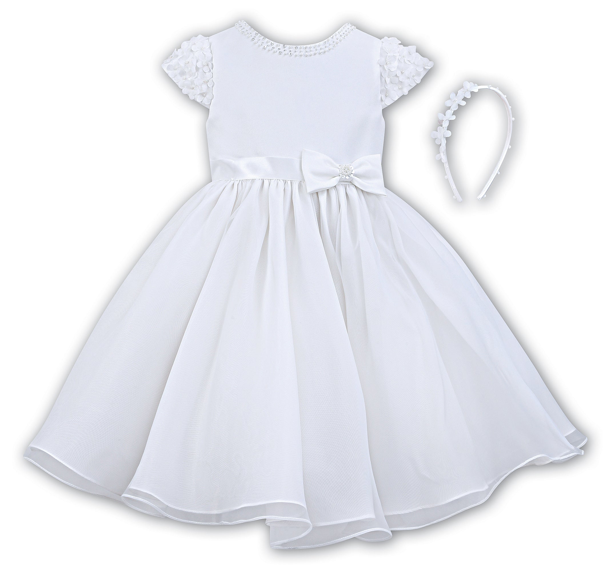 Sarah Louise Ceremonial Ballerina Length Dress & Headband