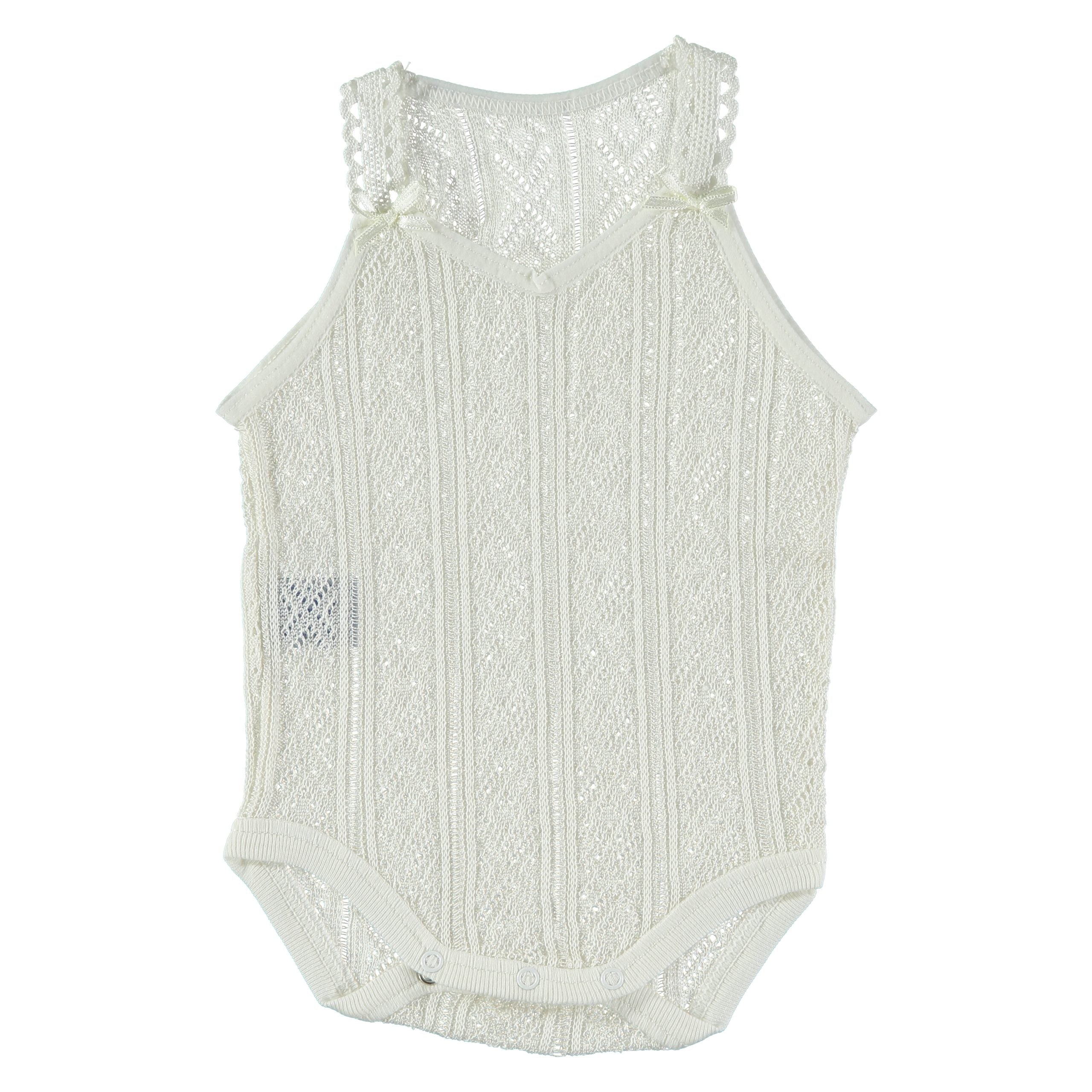 Babidu Girls Perle Spaghetti Strap Vest:- Beige