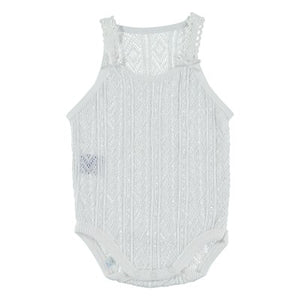 Babidu Girls Perle Spaghetti Strap Vest:- White