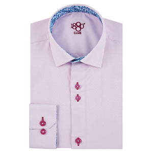 1880 Club Boys Pink Textured Shirt With Pink Buttons