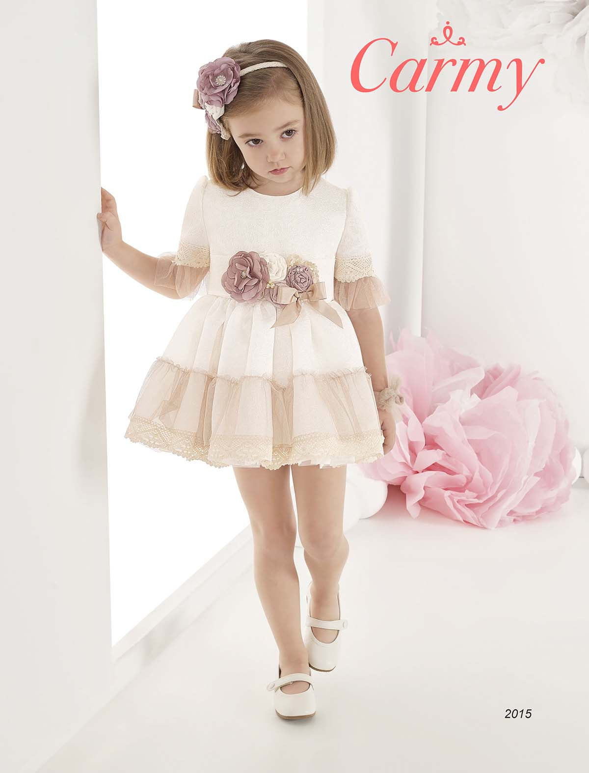 SALE Carmy Flower Girl Dress 2015G - Ivory