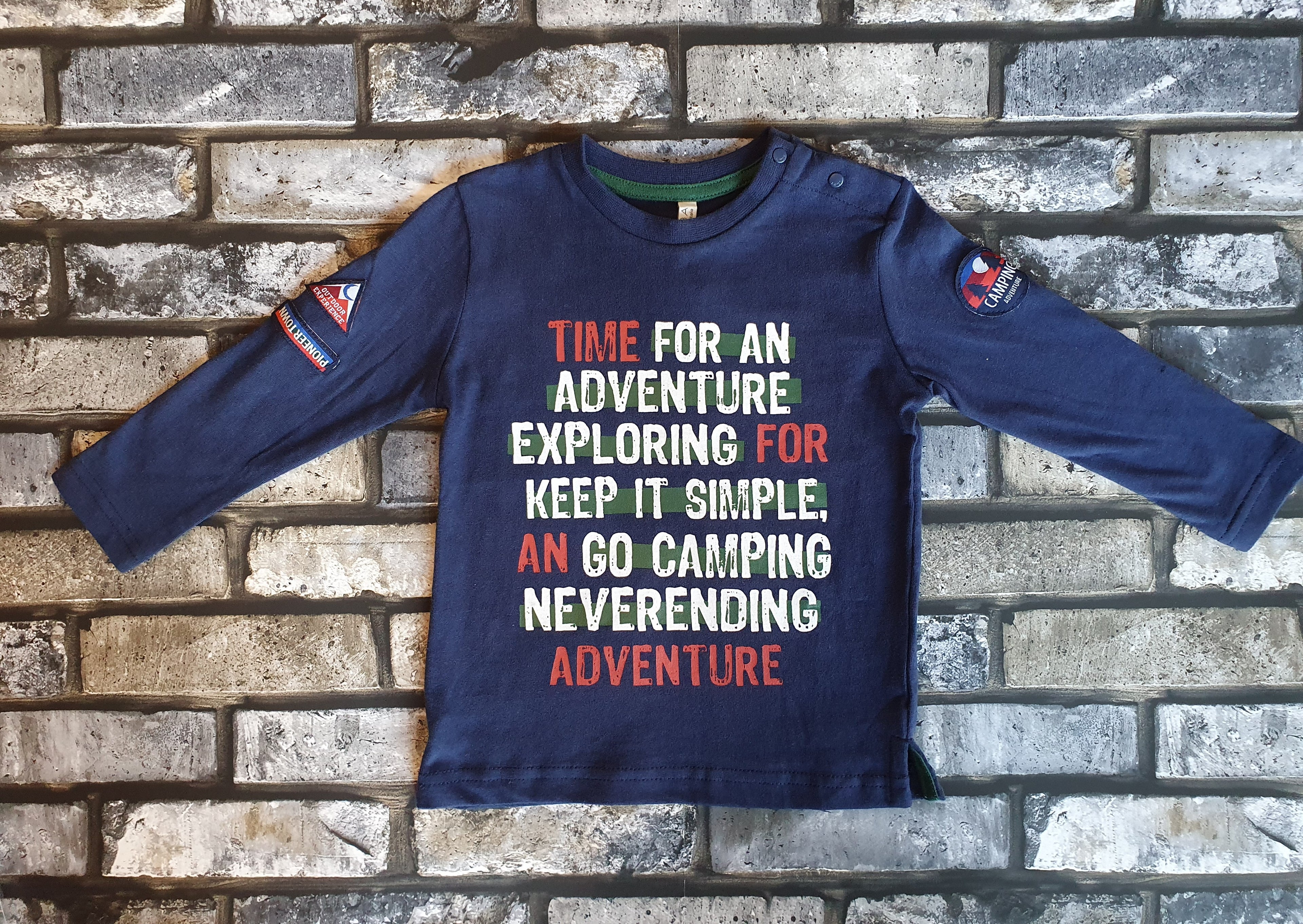 SUMMER SALE Birba Boys Navy Long Sleeve Tee 18MTHS