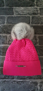 SALE Fuschia Pink POM POM Hat