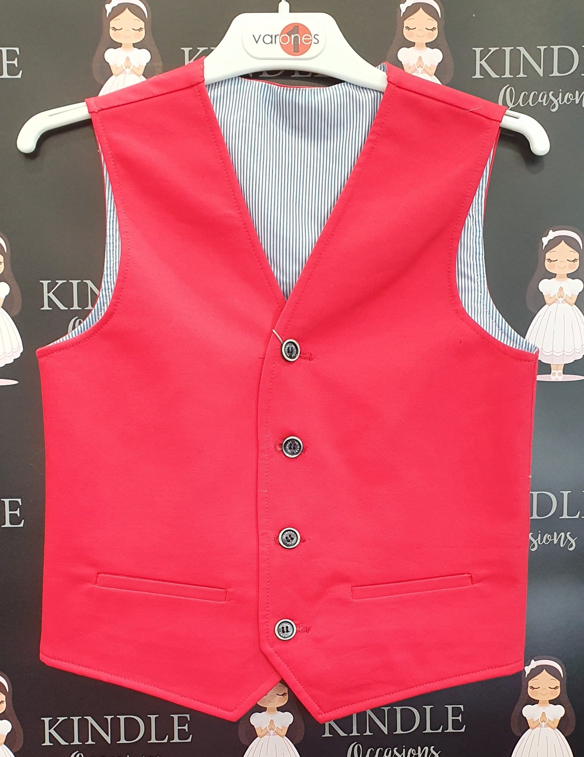 SALE One Varones Boys Waistcoat - Red