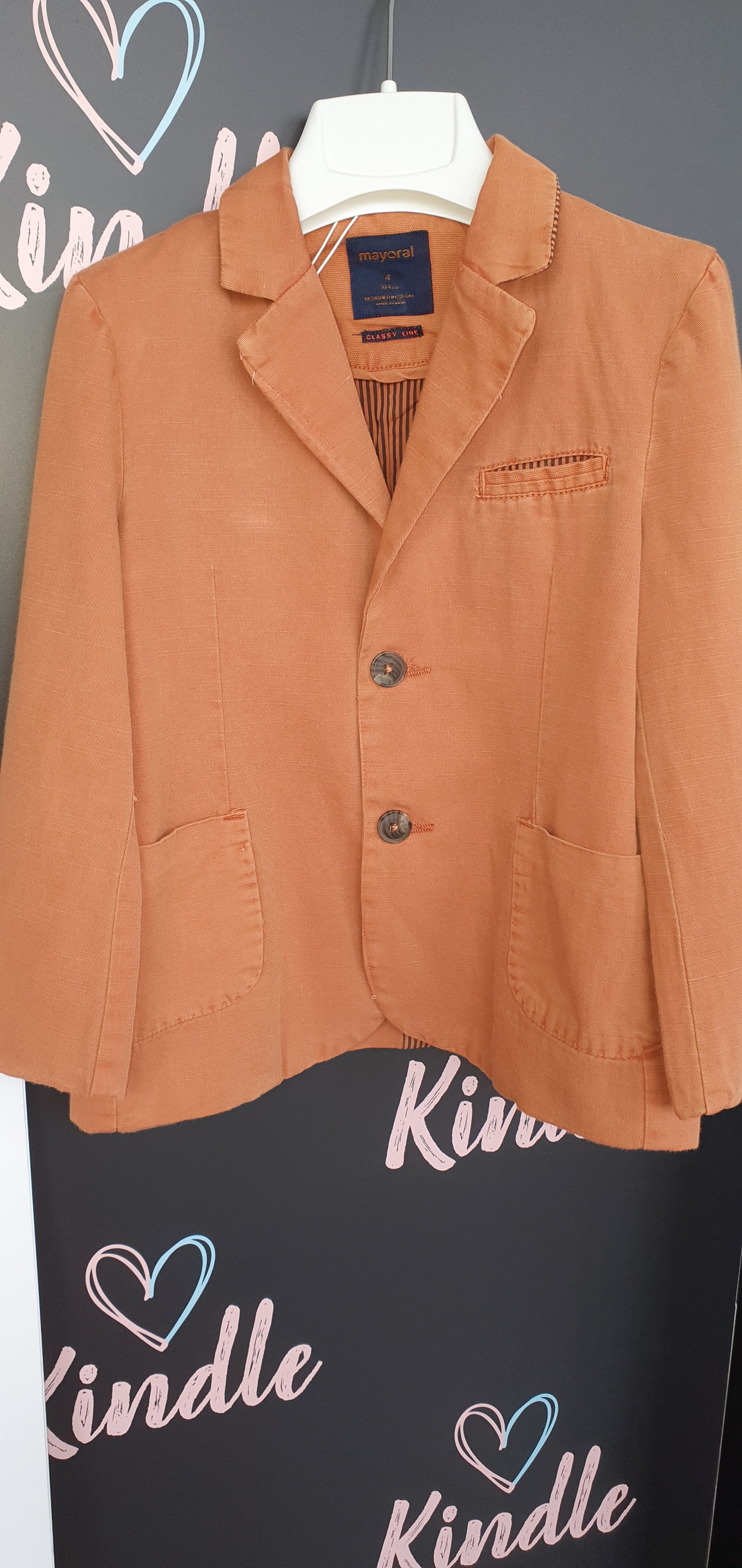 SUMMER SALE Mayoral Boys Blazer:- Rust Age 7