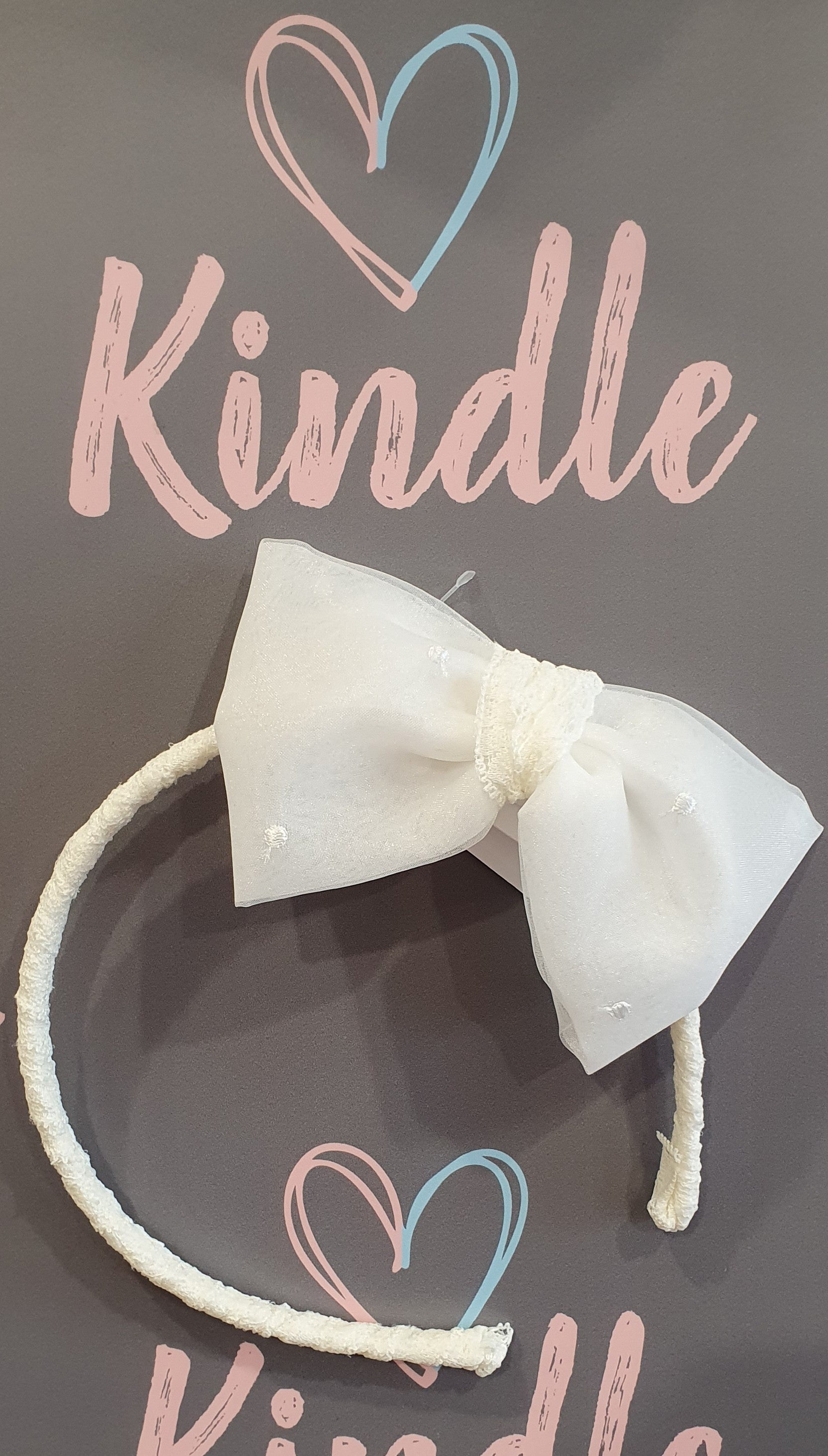 Carmy Girls Communion Hairband:- CD2113 White