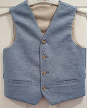 Load image into Gallery viewer, One Varones Boys Pale Blue Waistcoat:-10-10018 70
