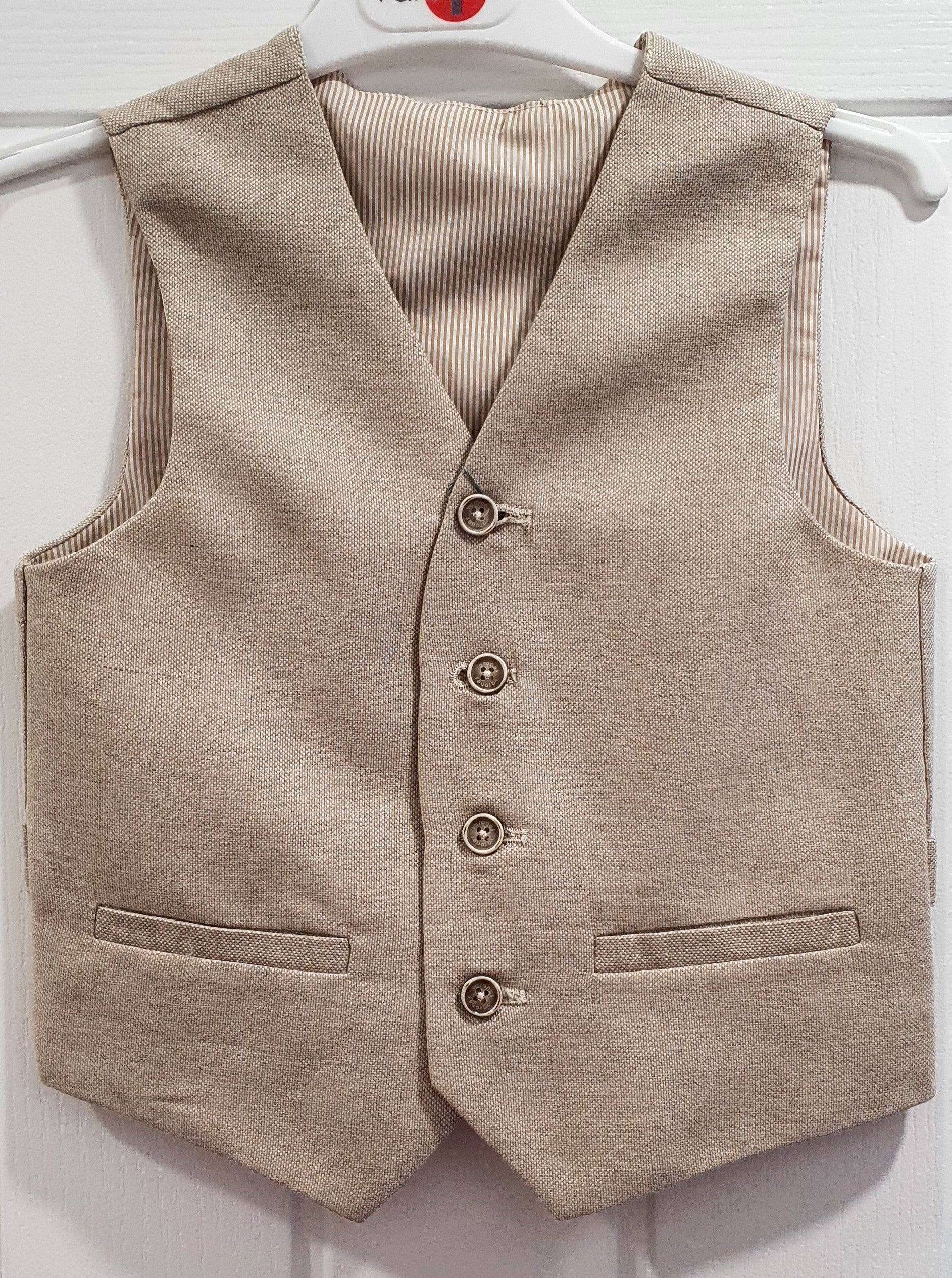 One Varones Boys Beige Waistcoat:-10-10018 51