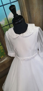SALE COMMUNION DRESS Isabella Girls White Communion Dress:- IS22142 AGE 10