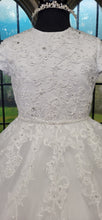 Load image into Gallery viewer, Little People Girls White Communion Dress:- Mindy Lined 80147
