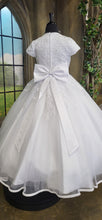 Load image into Gallery viewer, Little People Girls White Communion Dress:- Mindy Lined 80147
