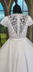 ExclusiveTo KINDLE Rosa Bella Girls White Communion Dress:- Charlotte