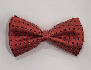 SALE One Varones Boys Red Bow Tie With Navy Spot