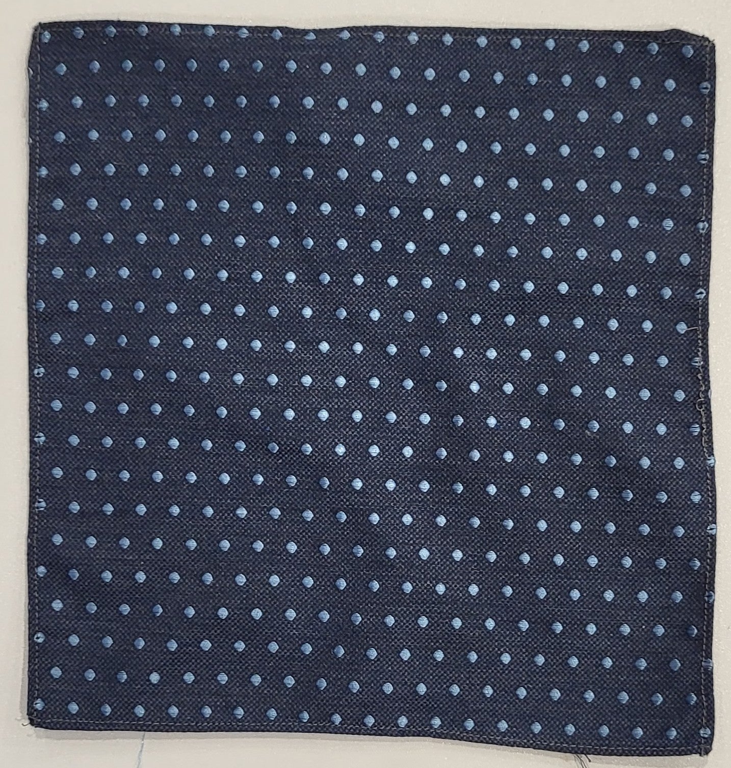 SALE One Varones Blue Polka Dot Pocket Square
