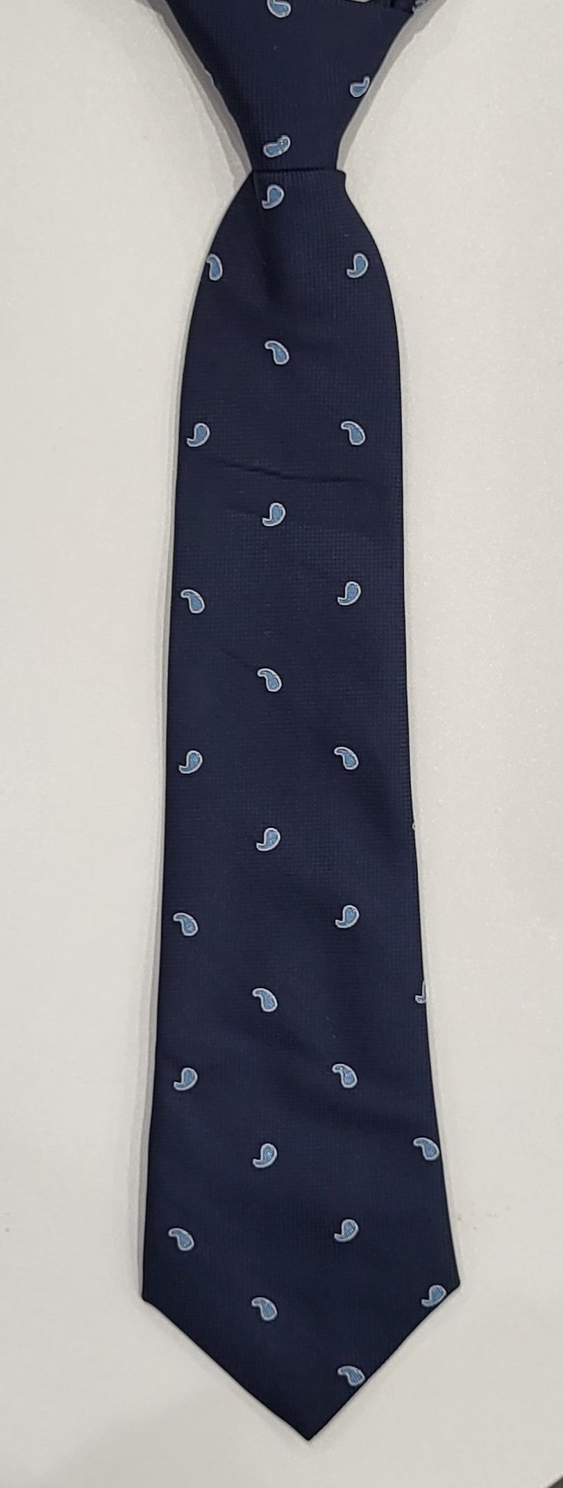 SALE One Varones Boys Navy Tie With Swirl Motif