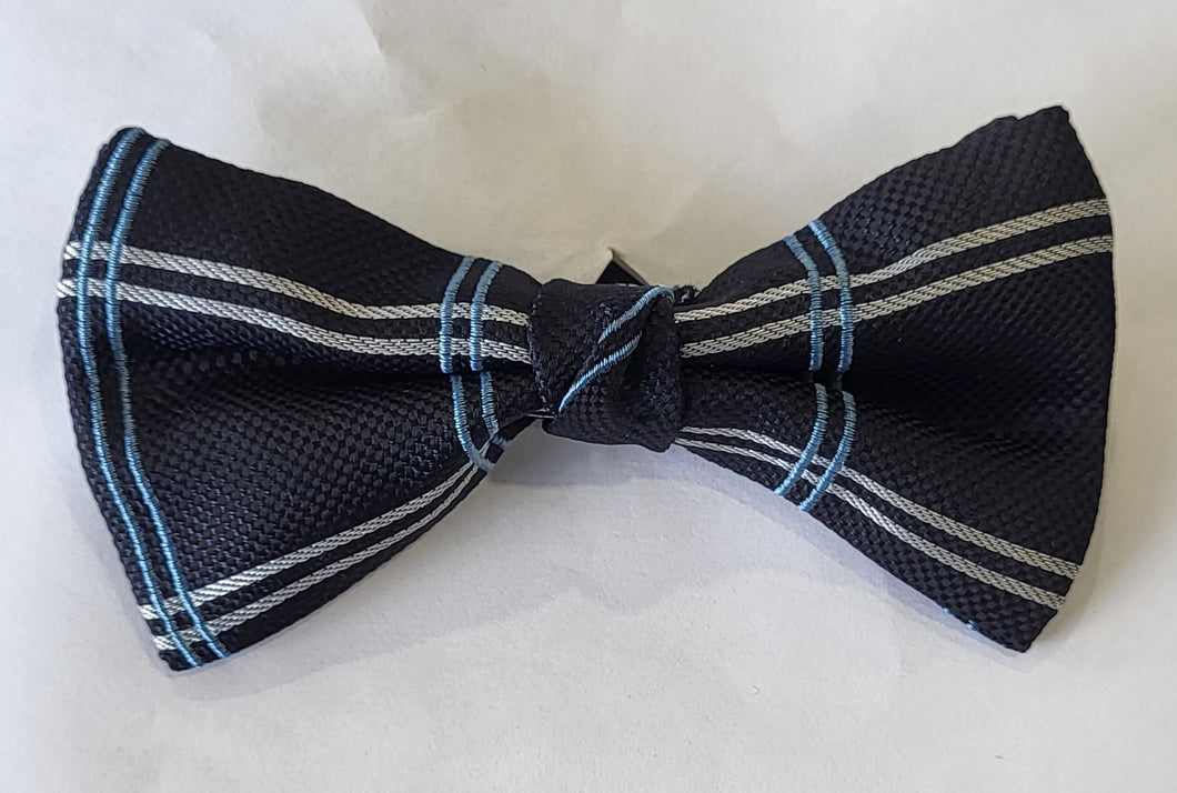 SALE One Varones Boys Check Navy & Blue Bow Tie