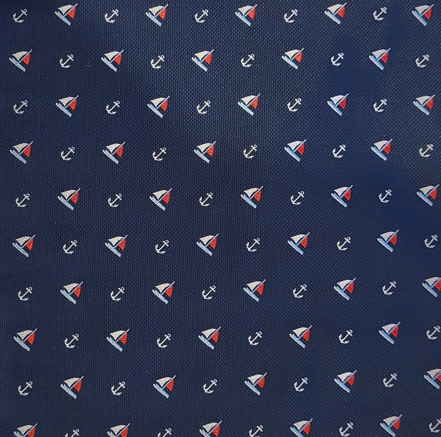 SALE One Varones Boys Boat & Anchors Pocket Square