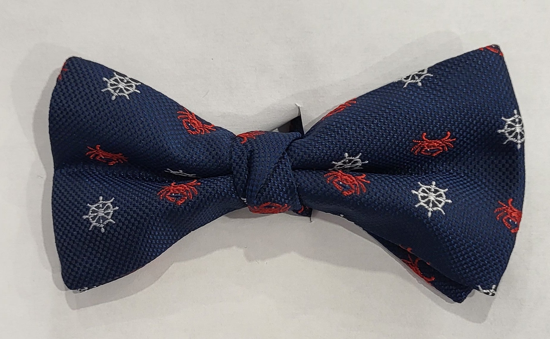 SALE One Varones Boys Navy Bow Tie With Marine Motif
