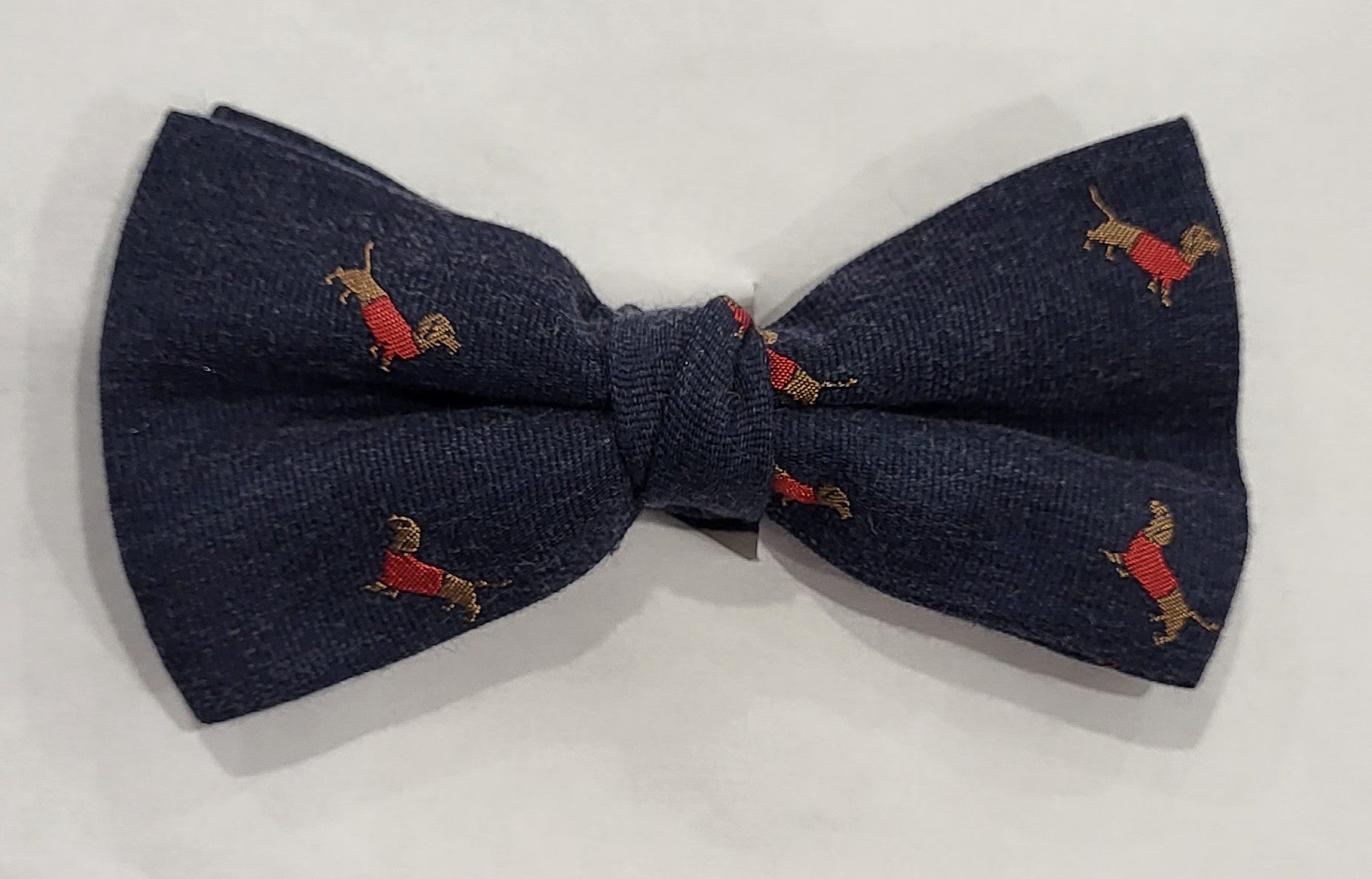 SALE One Varones Boys Navy Bow Tie With Dachshund