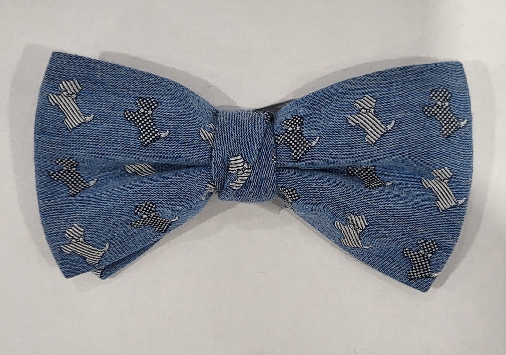 SALE One Varones Boys Aqua Bow Tie With Westie Dog