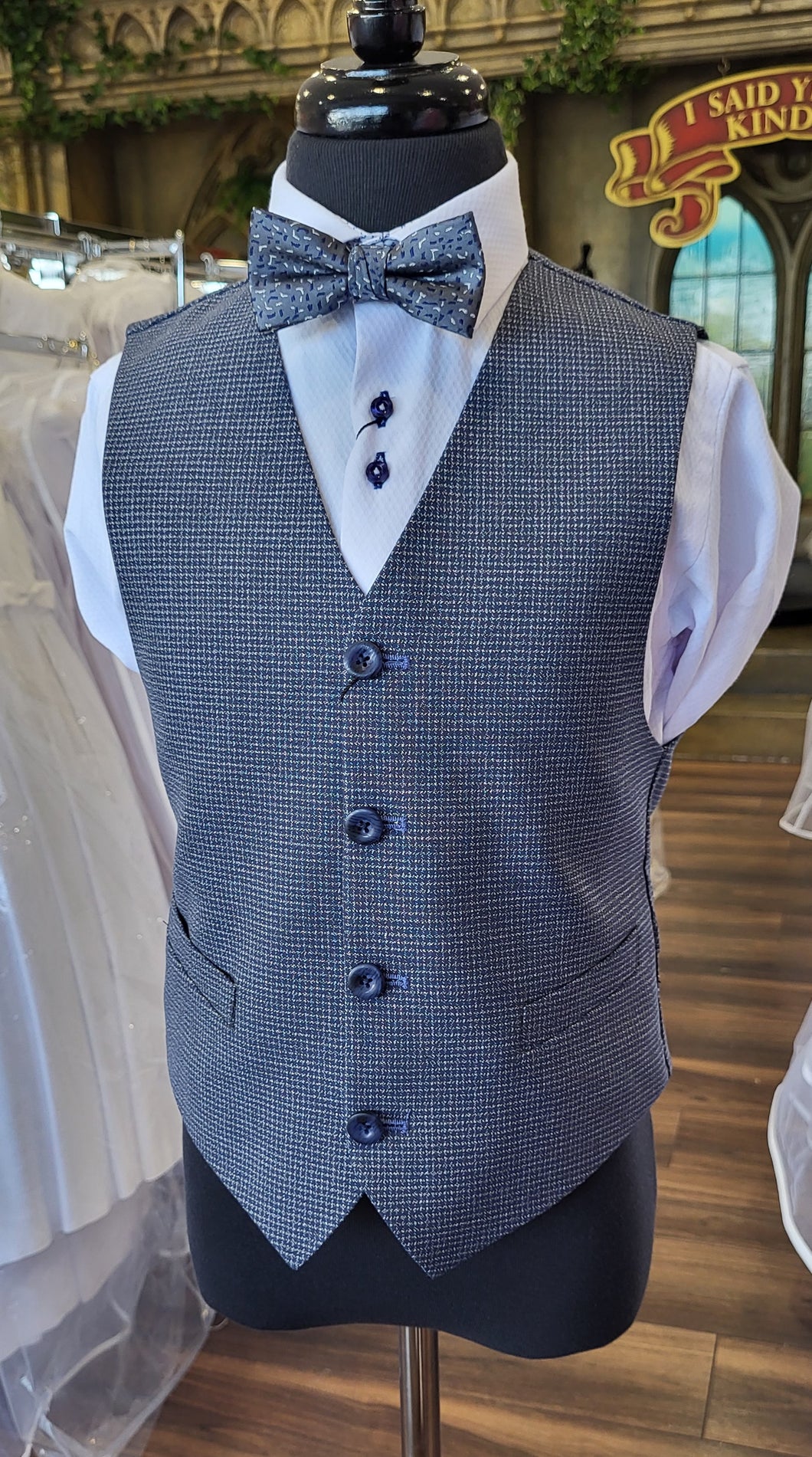 SALE 1880 Club Boys Navy Waistcoat:- 132 55111 27