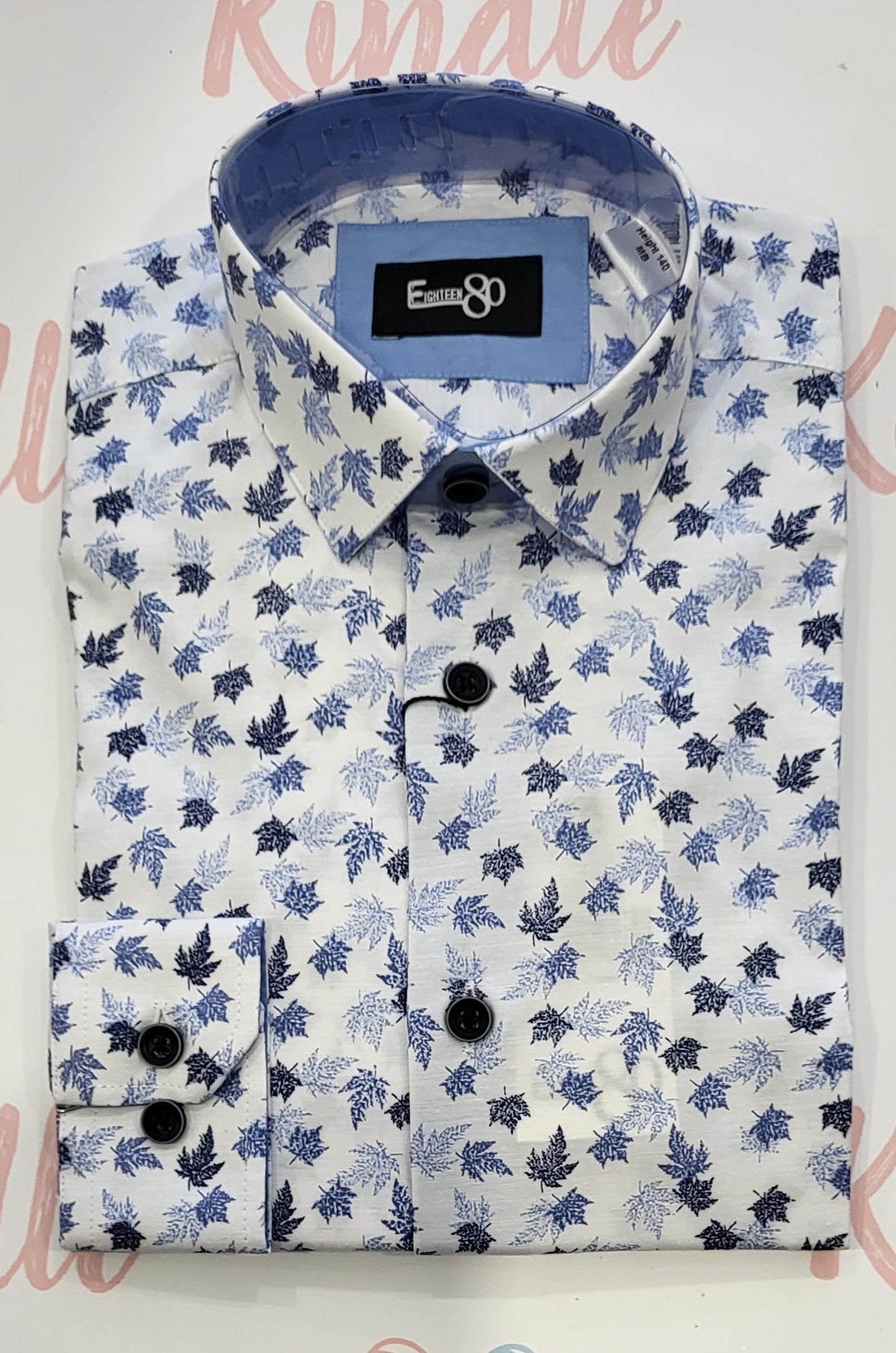 SALE 1880 Club Boys Leaf Pattern Shirt