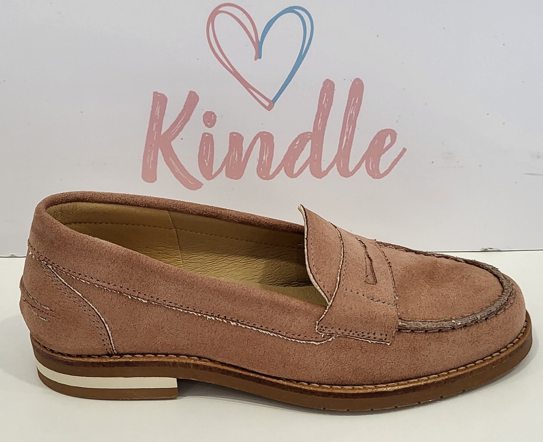 SALE KINDLE Boys Shoes:- Tan Suede Loafer
