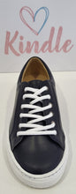 Load image into Gallery viewer, KINDLE Boys Shoes:- Navy Leather Lace Ups
