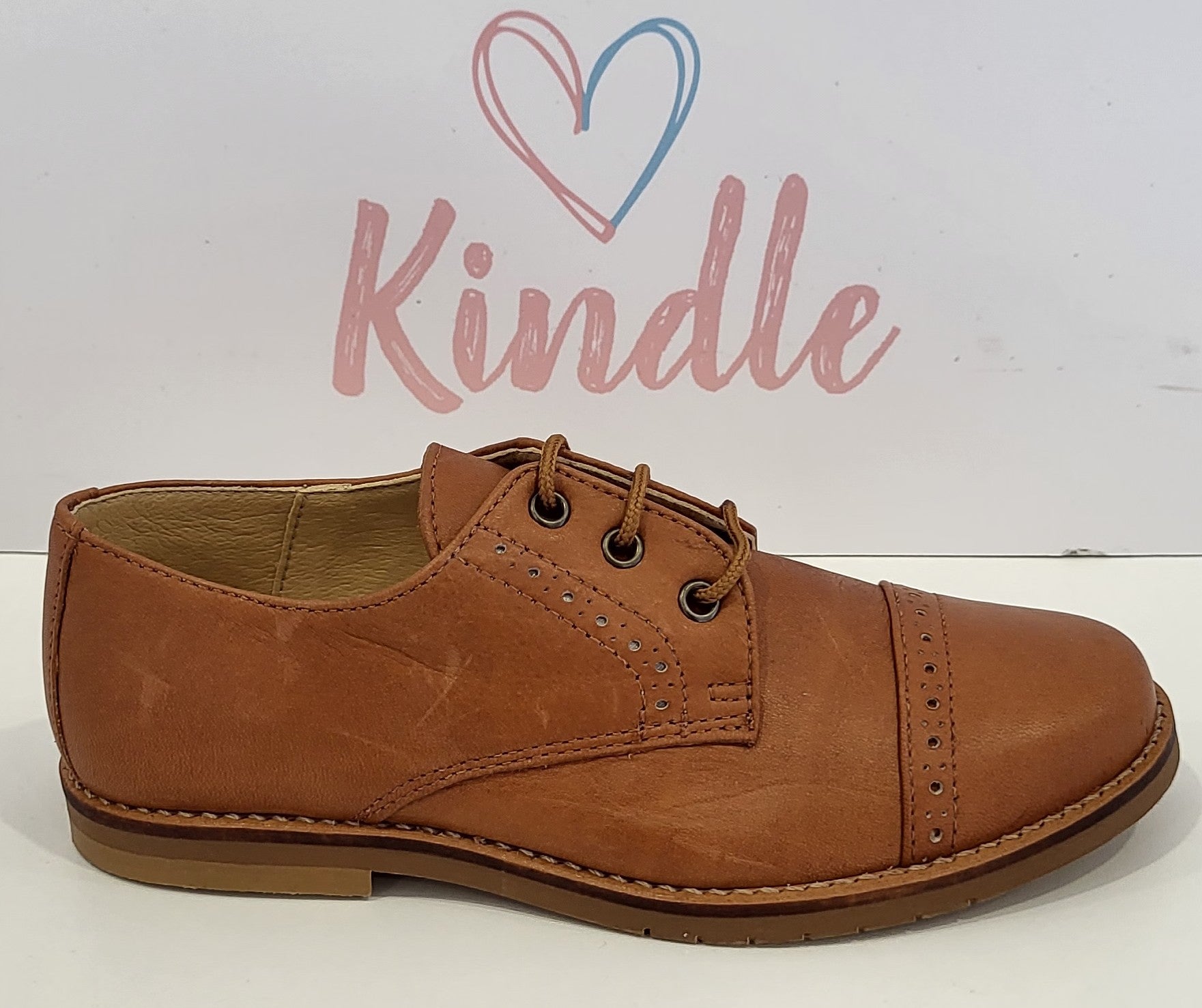 SALE KINDLE Boys Shoes:- Tan Brogue