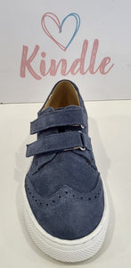 KINDLE Boys Shoes:- Dark Blue Velcro Strap