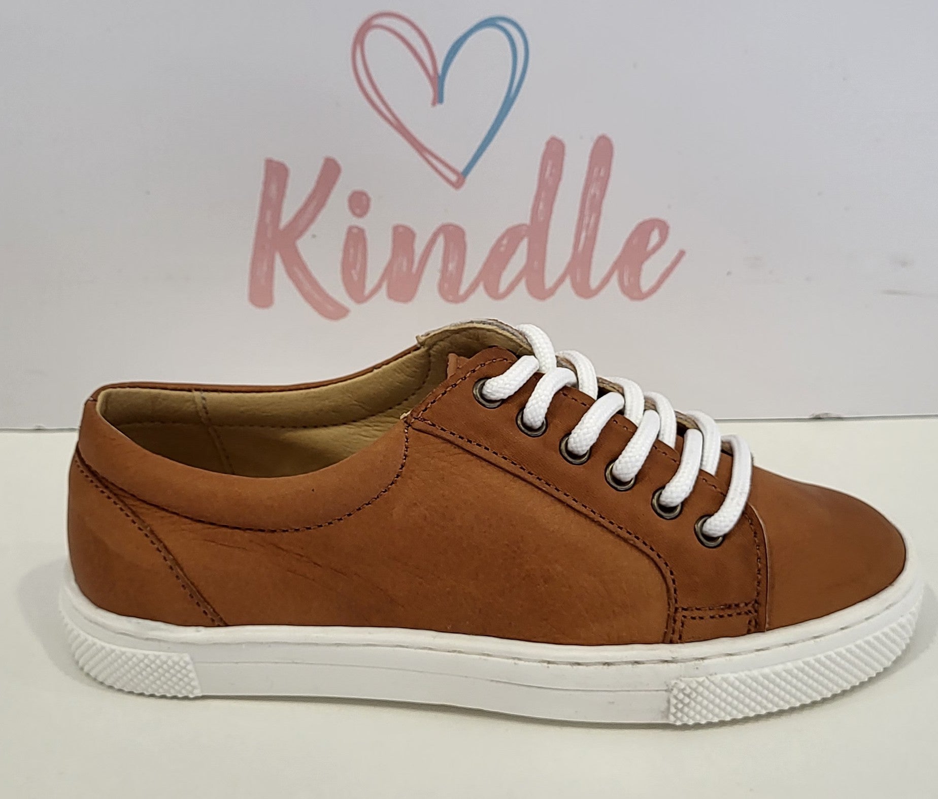 SALE KINDLE Boys Shoes:- Tan Leather Lace Ups