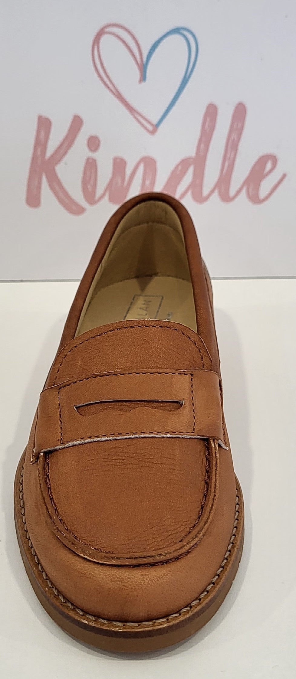 SALE KINDLE Boys Shoes:- Tan Leather Loafer