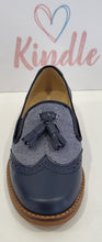 Load image into Gallery viewer, KINDLE Boys Shoes:- Navy &amp; Blue Loafer
