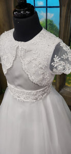 Isabella Girls White Communion Dress:- 83GO3324