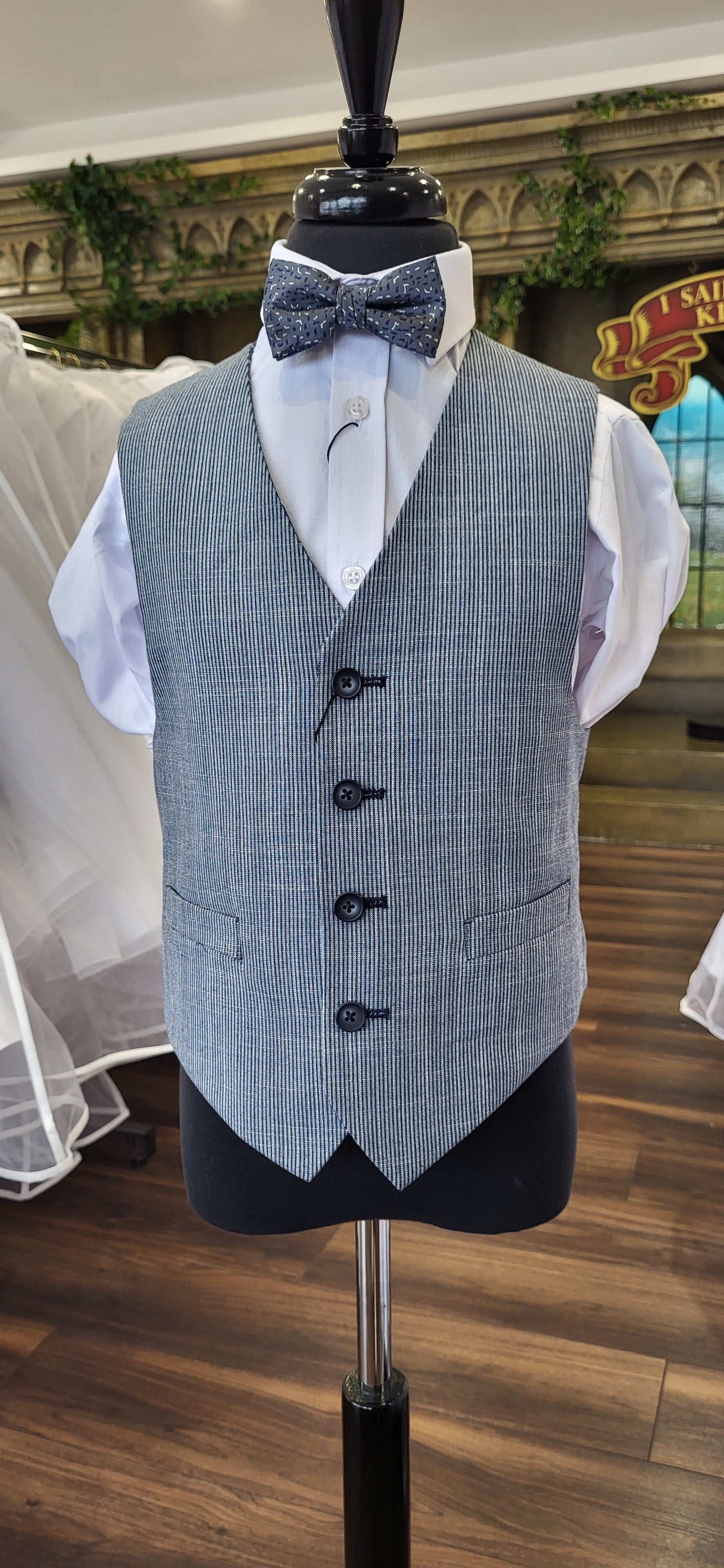SALE 1880 Club Boys Stripe Waistcoat:- 132 5182 24 LAST ONE AGE 9