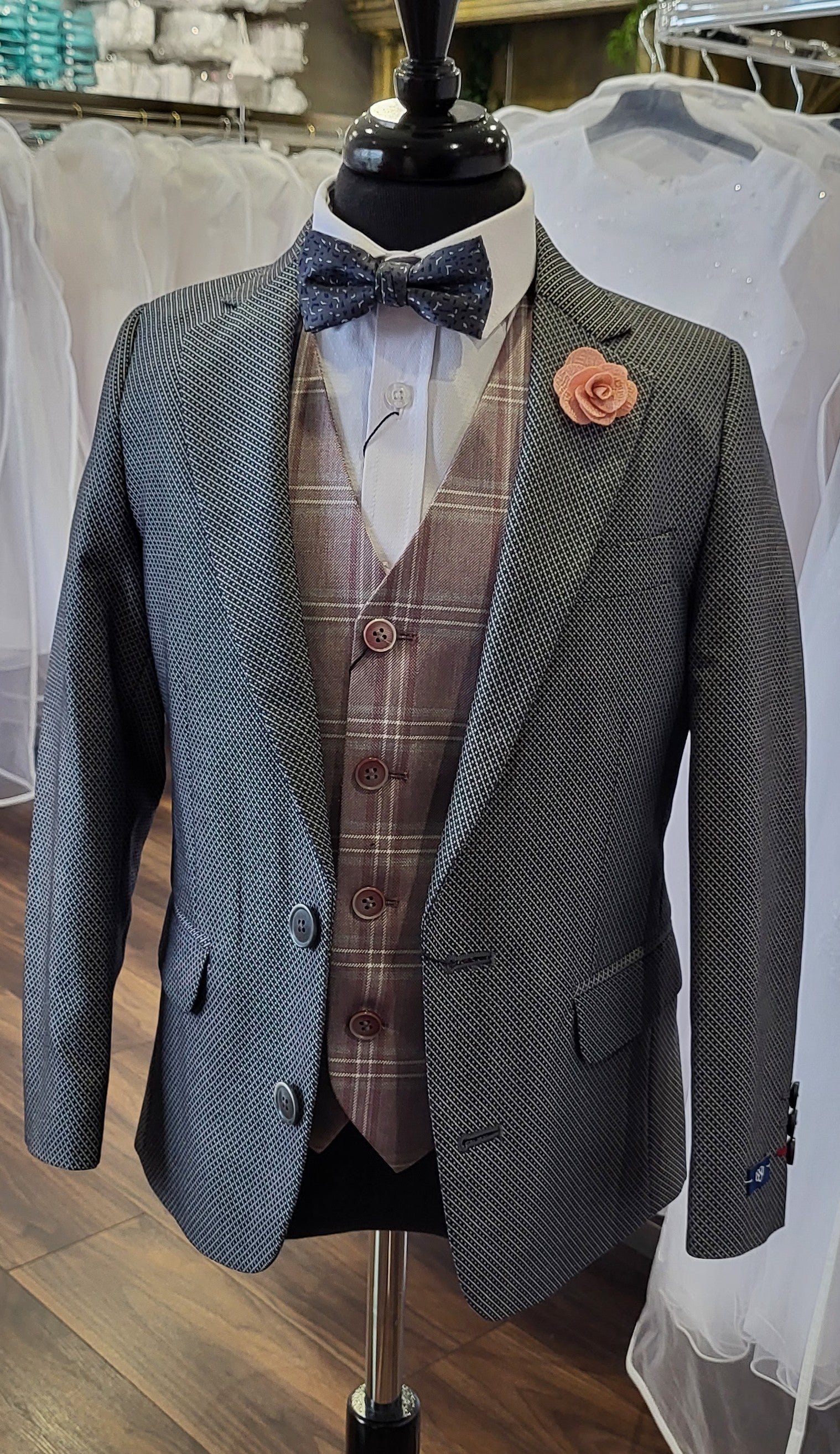 SALE 1880 Club Boys Charcoal Grey Blazer:- 132 15181 08 Age 7 & 9