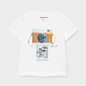 SUMMER SALE Mayoral Boys  PLAY WITH t-shirt with lens print for baby boy AGE 6MTHS