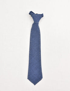SALE One Varones Boys Navy Tie With Green Stitching