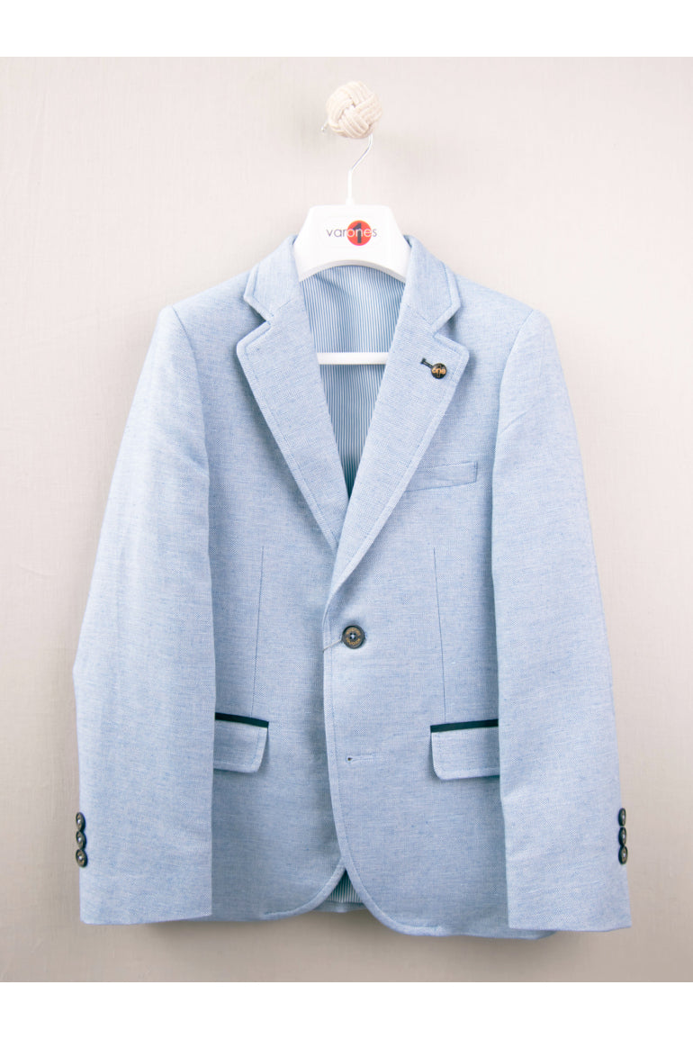 One Varones Boys Light Blue Blazer:- 10-0407070