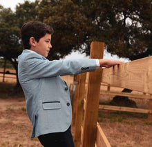 Load image into Gallery viewer, One Varones Boys Light Blue Blazer:- 10-0407070
