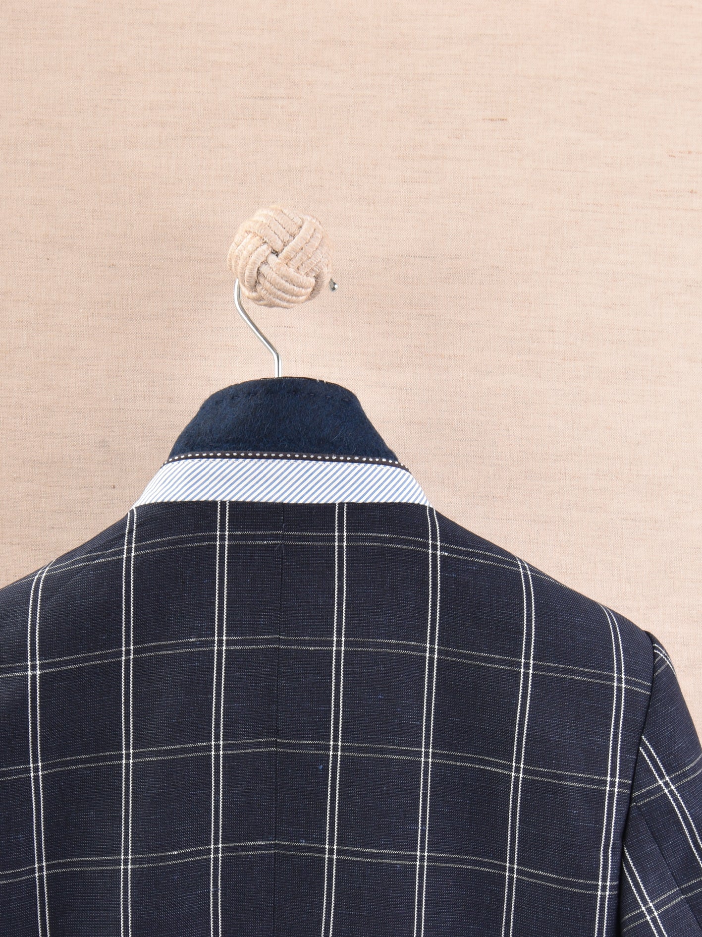 SALE One Varones Navy Blazer With White Check:- 10-04074 7902 Age 6, 7 & 10