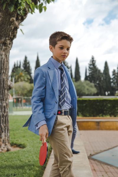 One Varones Boys Pale Blue Blazer:- 10-0407678