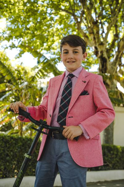 One Varones Boys Pale Pink Blazer:- 10-0407640